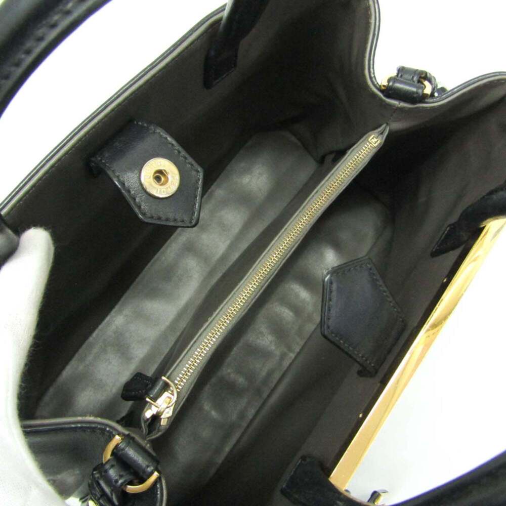 FENDI Black Leather Shoulder Bag - Picture 4 of 16